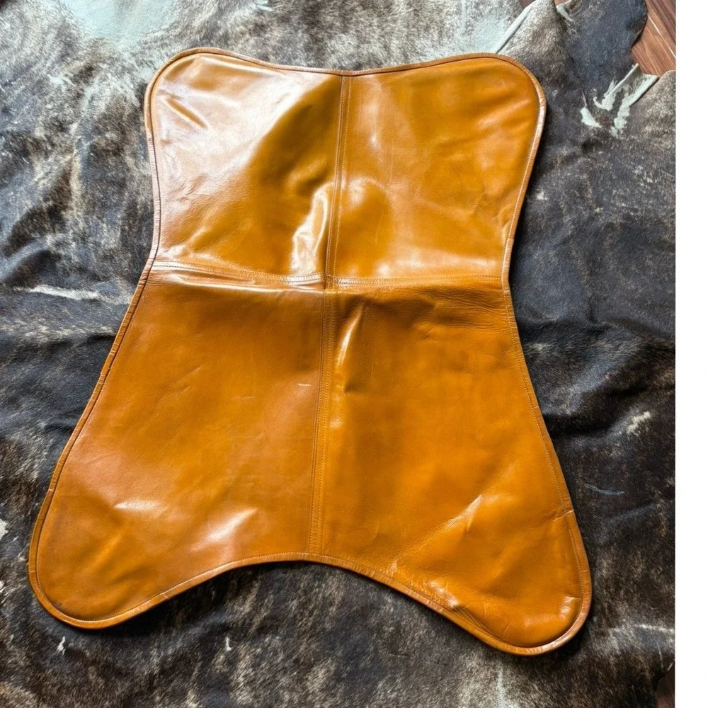 Retro cognac, Italian Leather Butterfly Chair Cover, Cover Only, No Chair